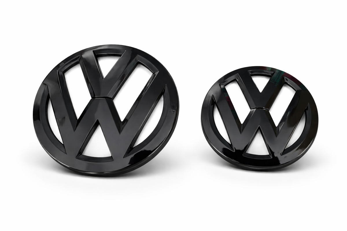 Volkswagen Gloss Black Emblem Cover Set – Front & Rear | VW Polo / Vento