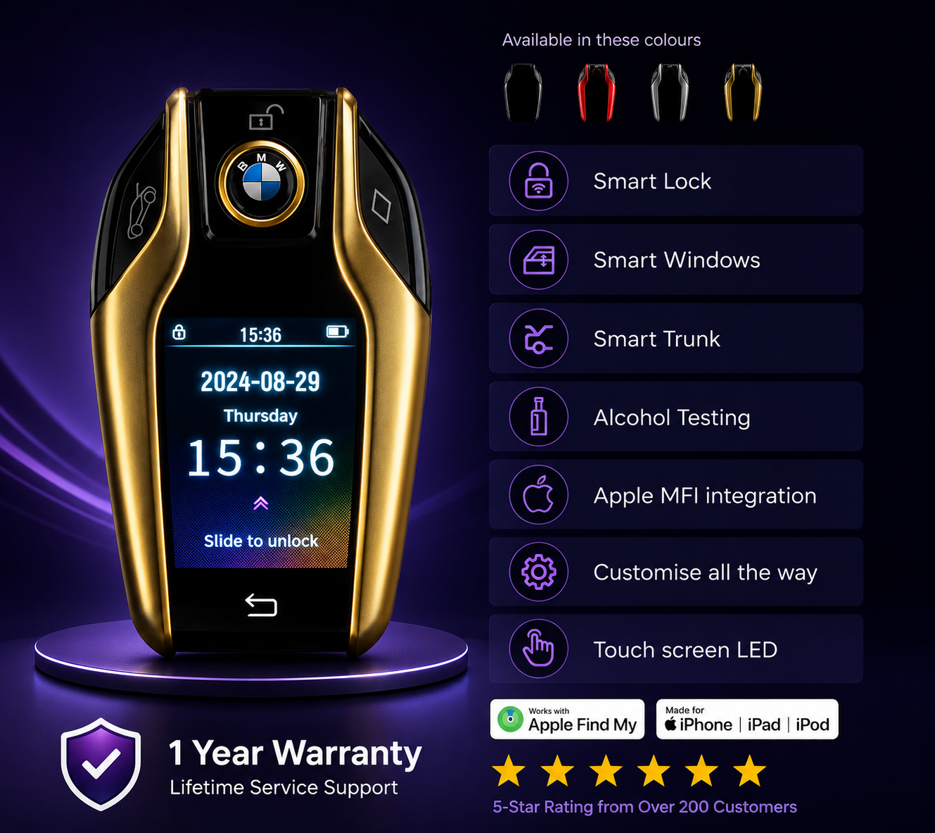 Tron 2.0 Smart Key | Car Key with Touchscreen