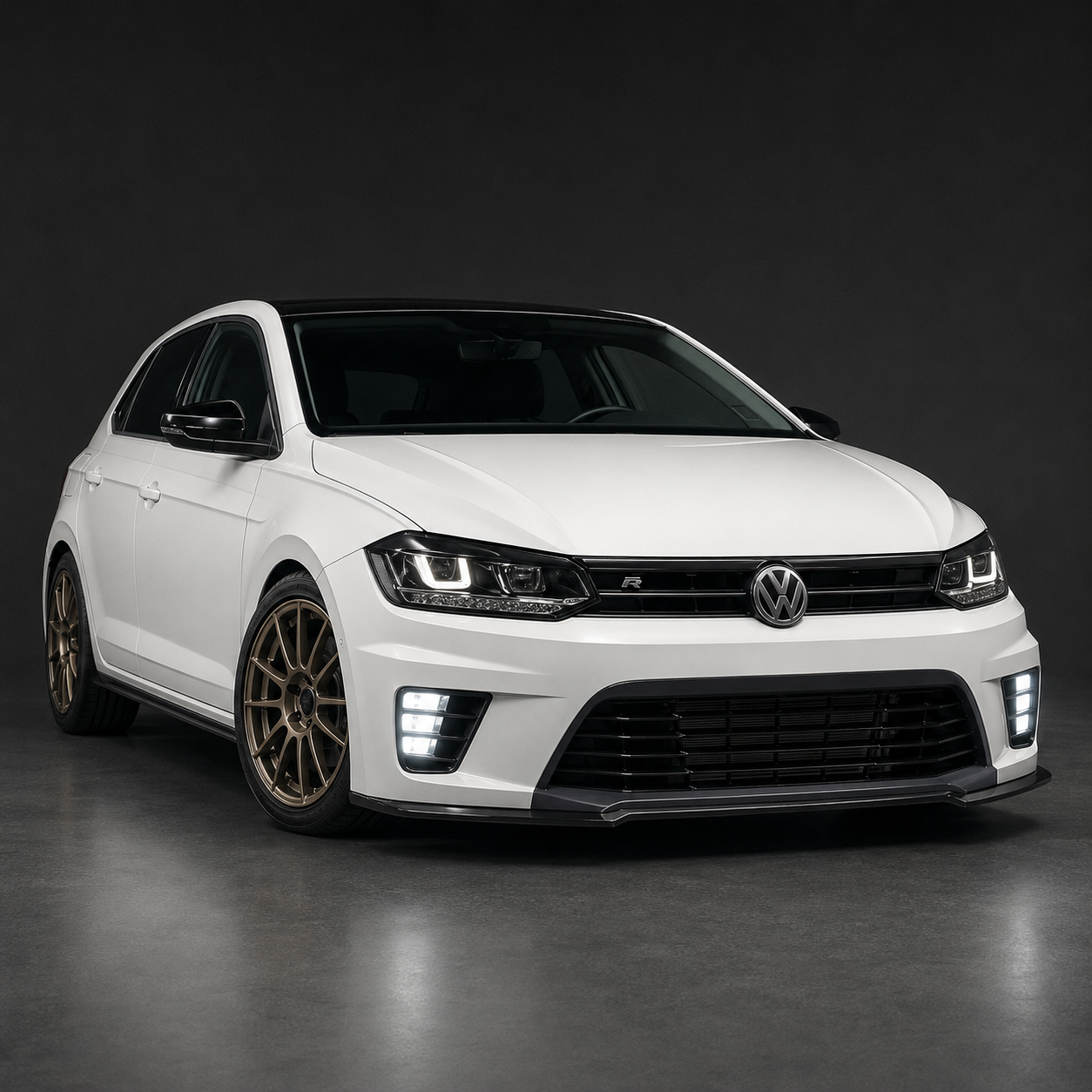 VW Polo & Vento WRC Front Bumper Body Kit with LED Fog Light